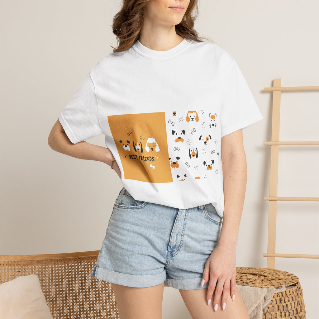 Best Friends Dog Pattern T-Shirt
