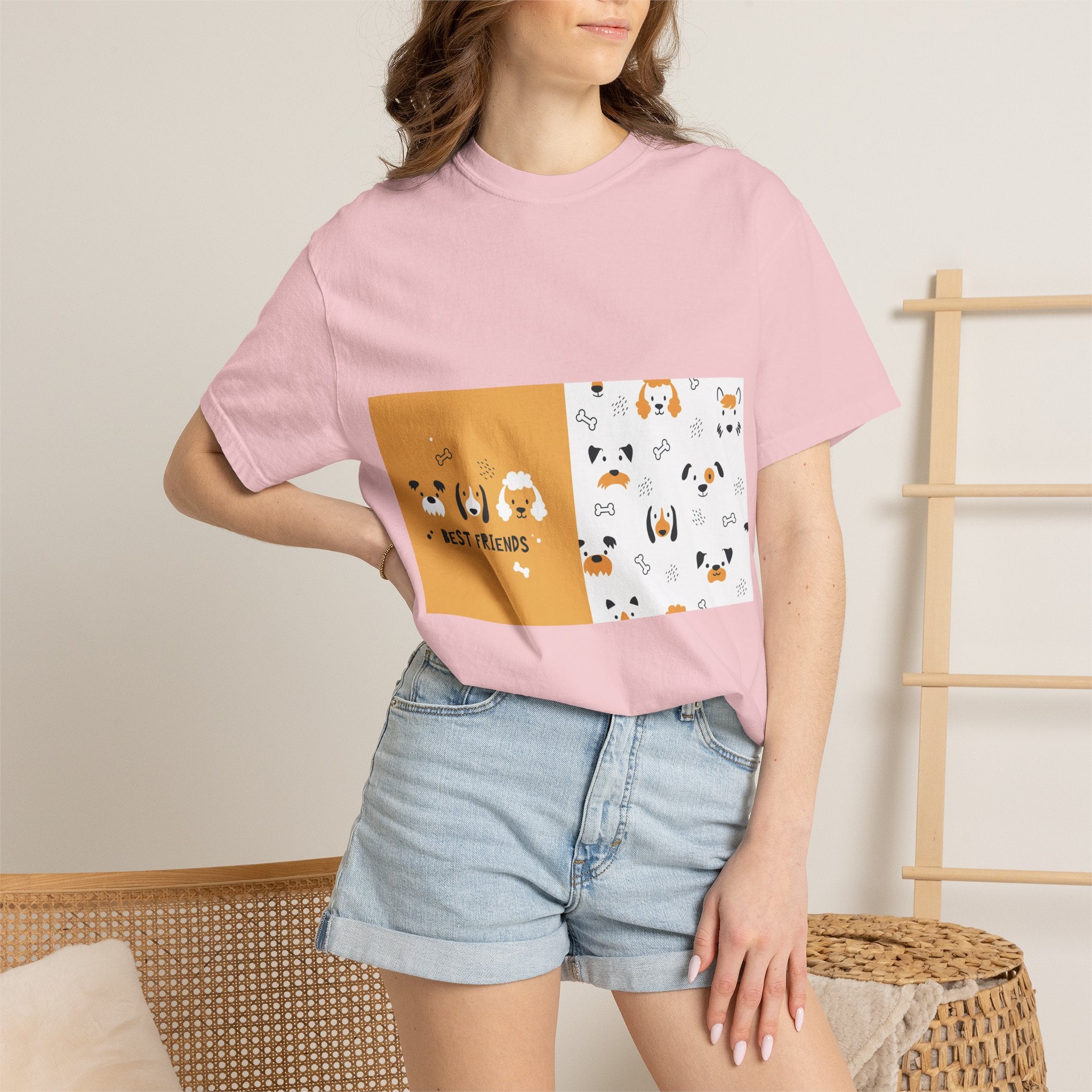 Best Friends Dog Pattern T-Shirt