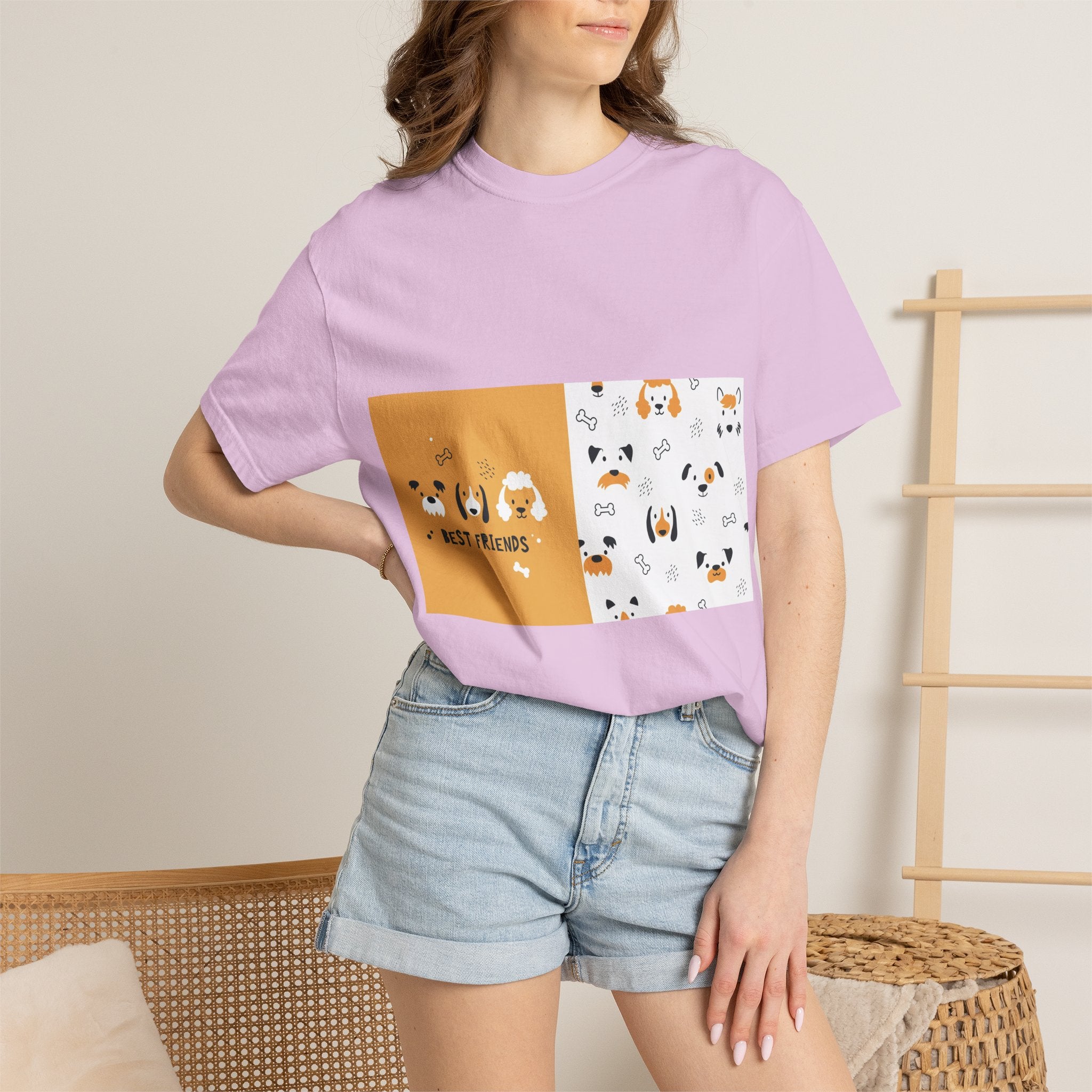 Best Friends Dog Pattern T-Shirt
