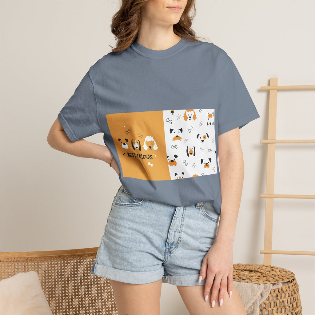 Best Friends Dog Pattern T-Shirt