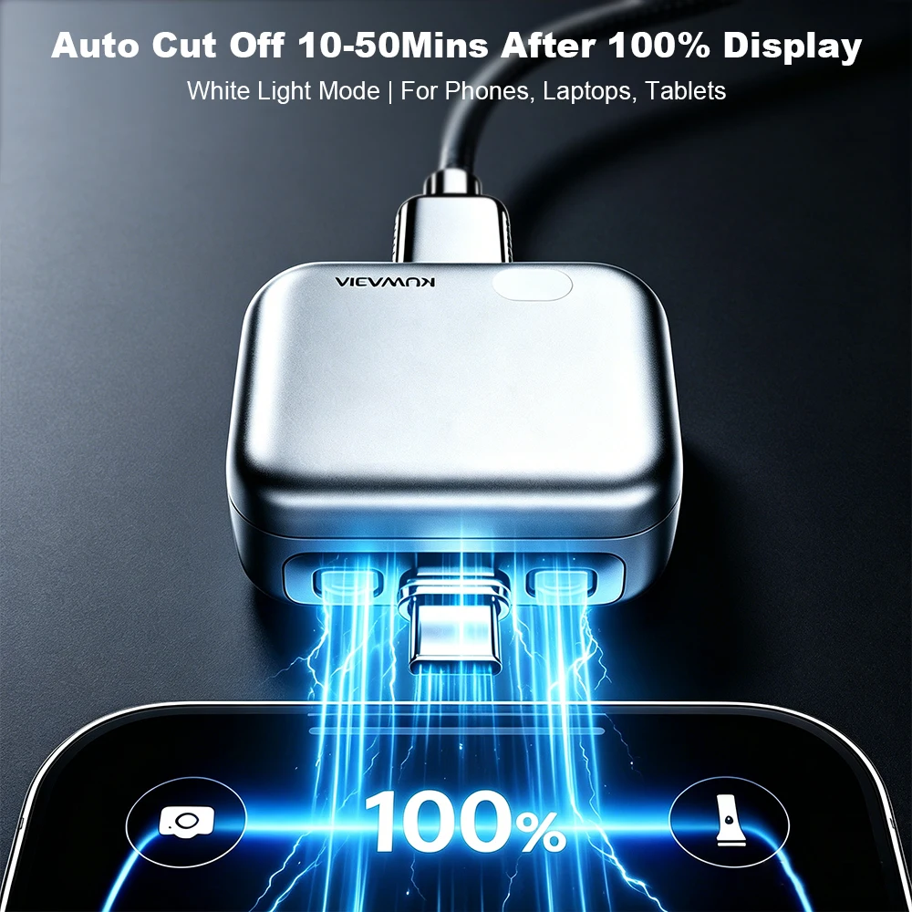Smart Charger Adapter Auto Power Disconnector Guard Every Mobile Android|Tablet |Apple|Switch| No Touch Mobile Screen in 5 Minit Automatically Pops Open When Fully Charged (Type-C Cable)