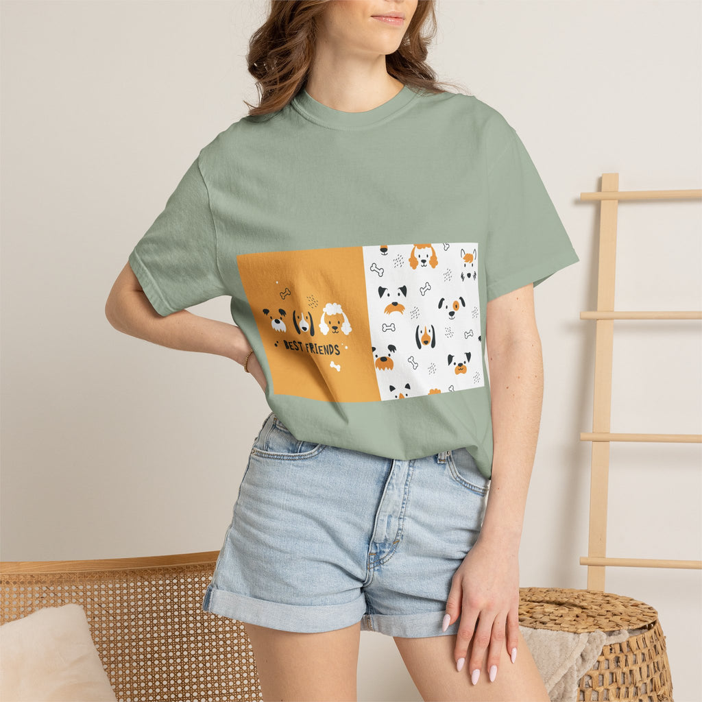 Best Friends Dog Pattern T-Shirt