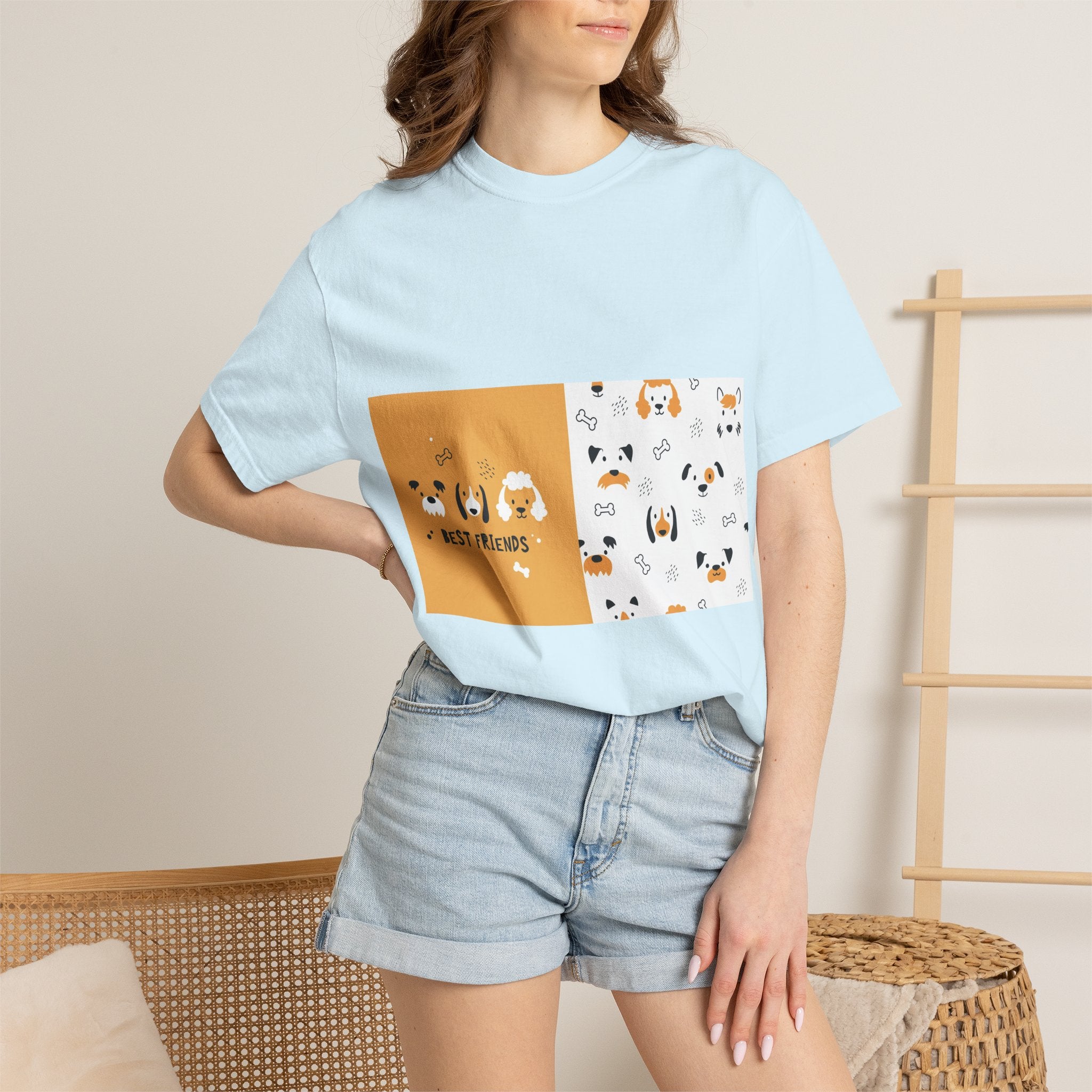 Best Friends Dog Pattern T-Shirt