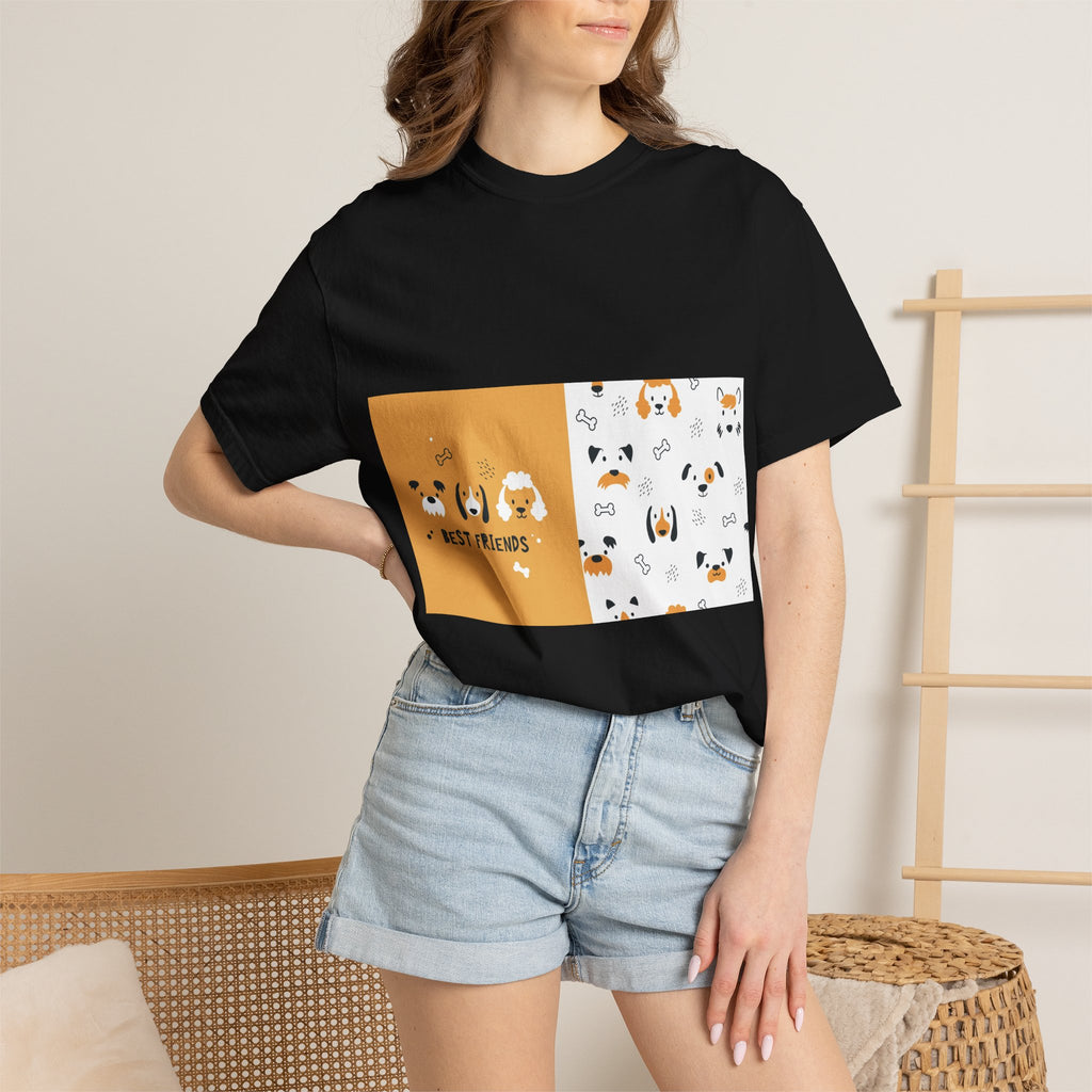 Best Friends Dog Pattern T-Shirt