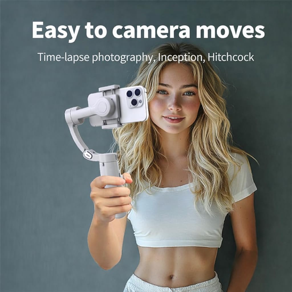 M1 3-Axis Gimbal Handheld Stabilizer for Phone Foldable Video Record Vlog Stabilizer.