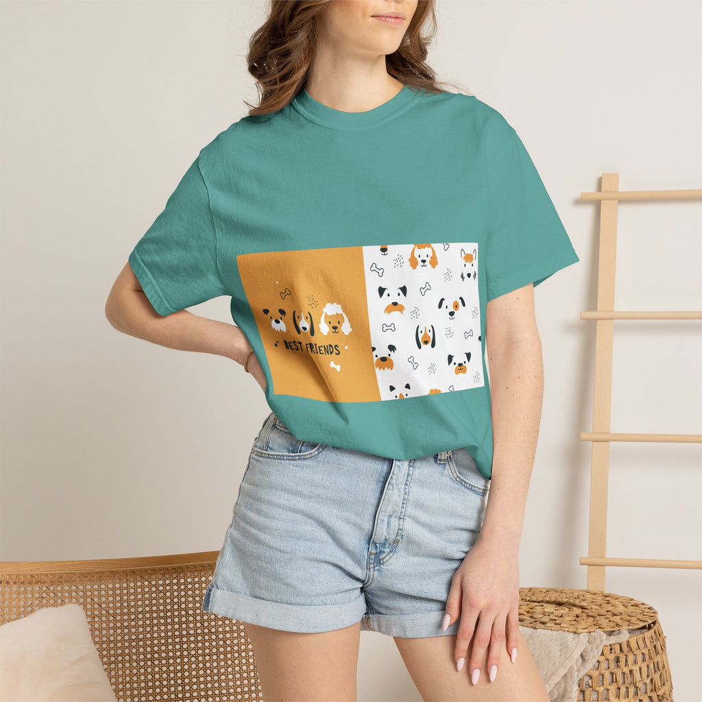 Best Friends Dog Pattern T-Shirt