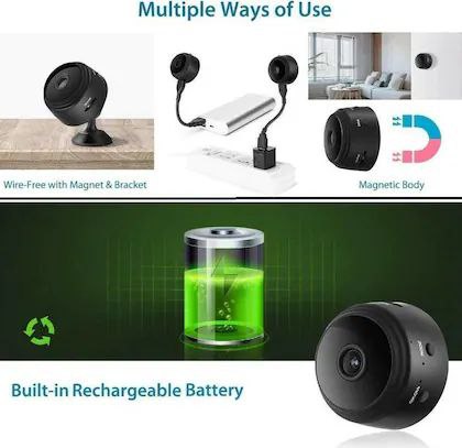 AB SmartEye Mini WiFi Security Camera – HD 1080p with Night Vision